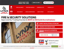 Tablet Screenshot of lynxsecurity.com